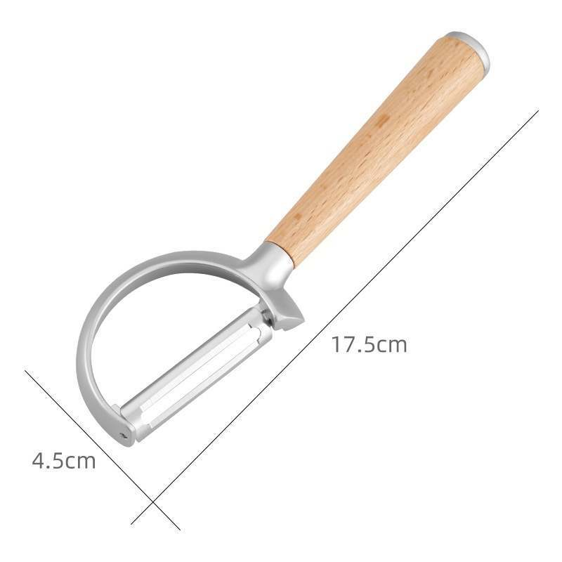 Kitchen Utensils Wooden Handle Fruit Peeler Zinc Alloy Vegetable Peeler