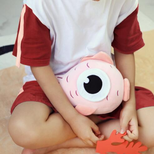 Big Eye Koi Fish Alarm Clock Cute Plush Fish Nightlight Clock