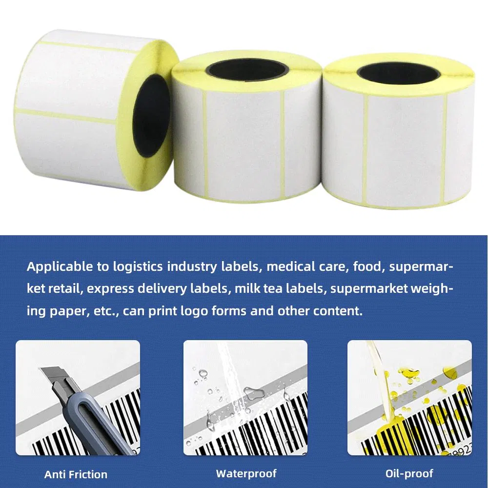 Wholesale Factory Manufacture Direct Thermal Adhesive Label Accept Personalized Customized Label