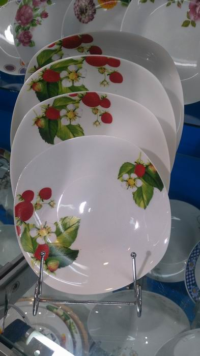 6"7"8"9"Square Soup Plate with Decal Porcelainware Ceramics Hotelware Tableware