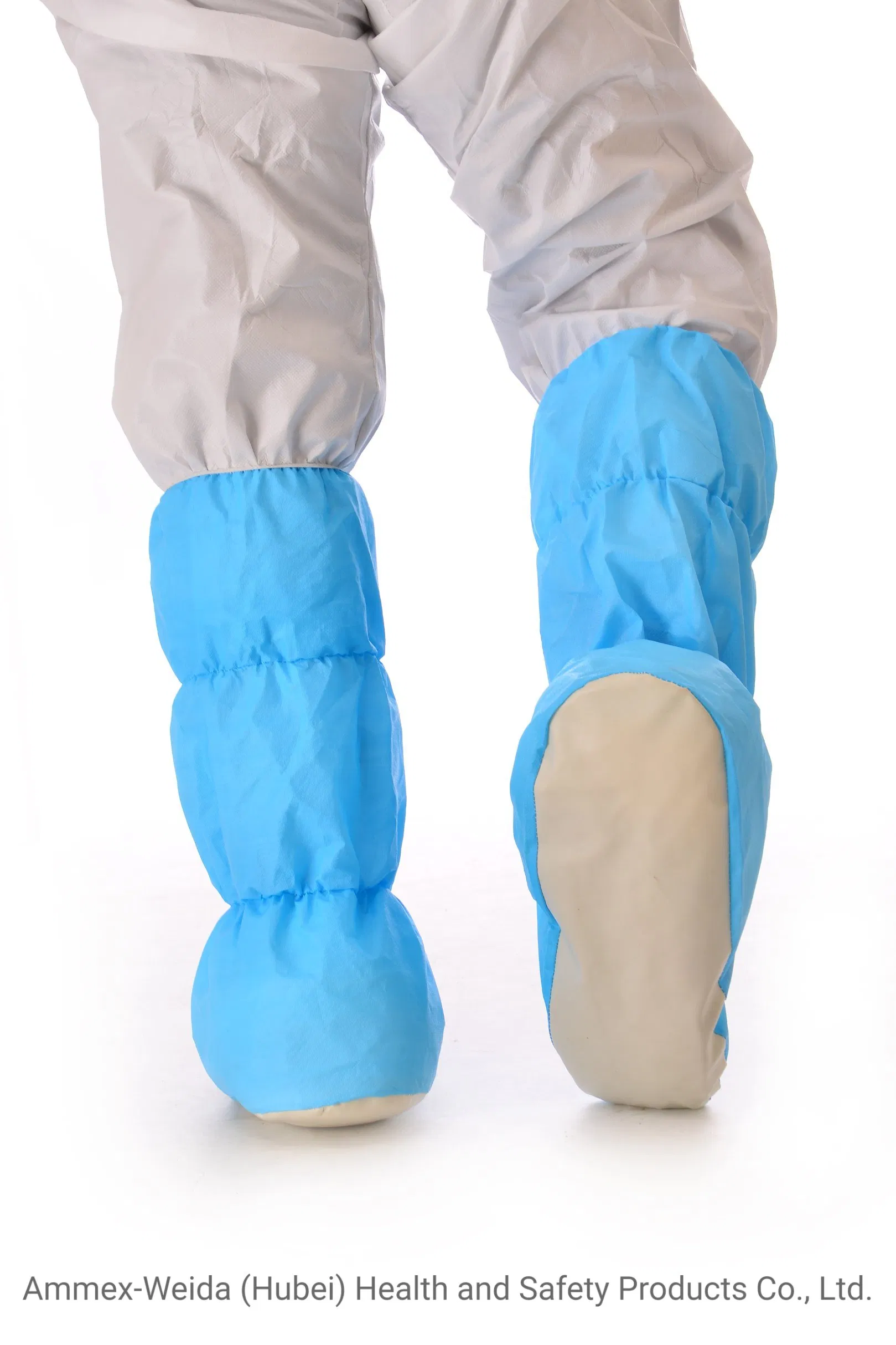 Anti-Slip and Waterproof Disposable Use Boot Cover with PVC Sole for Food Industry and Factory