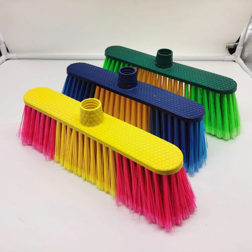 Cheap Household Items Soft Bristle Plastic Broom for Outdoor and Home Cleaning
