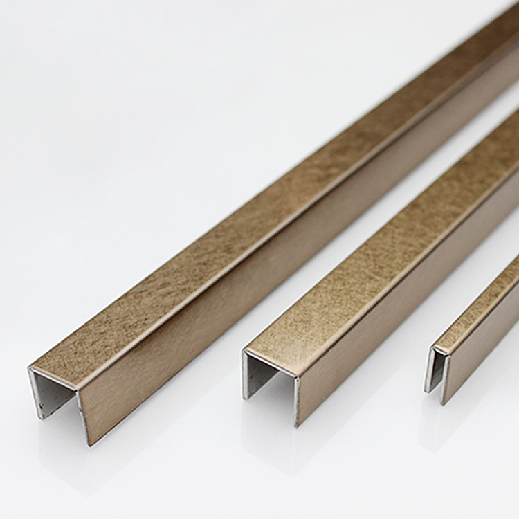 316 Stainless Steel Tile Trim U Channel for Glass Clamping