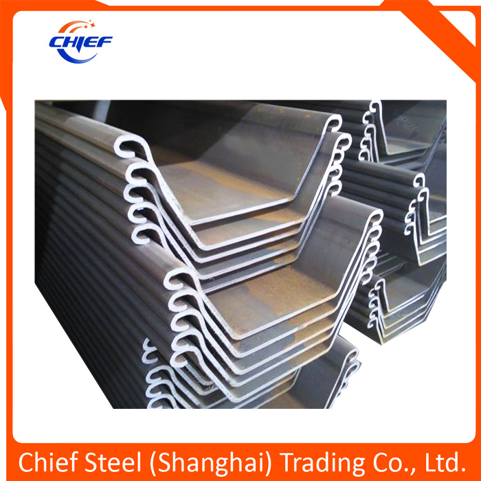 Hot Rolled Steel Pile U Shape Sheet Piling / Sheet Pile From Building Material Factory with European Standard En