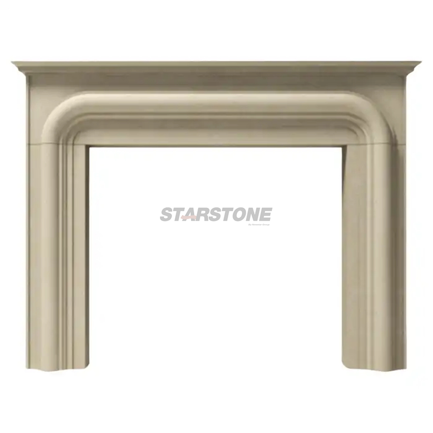 Starstone Europe Style Home Decor Natural Stone Fireplace Wholesale Price Customized Size and Shape Fluted Tile Limestone Marble Fireplace Surround
