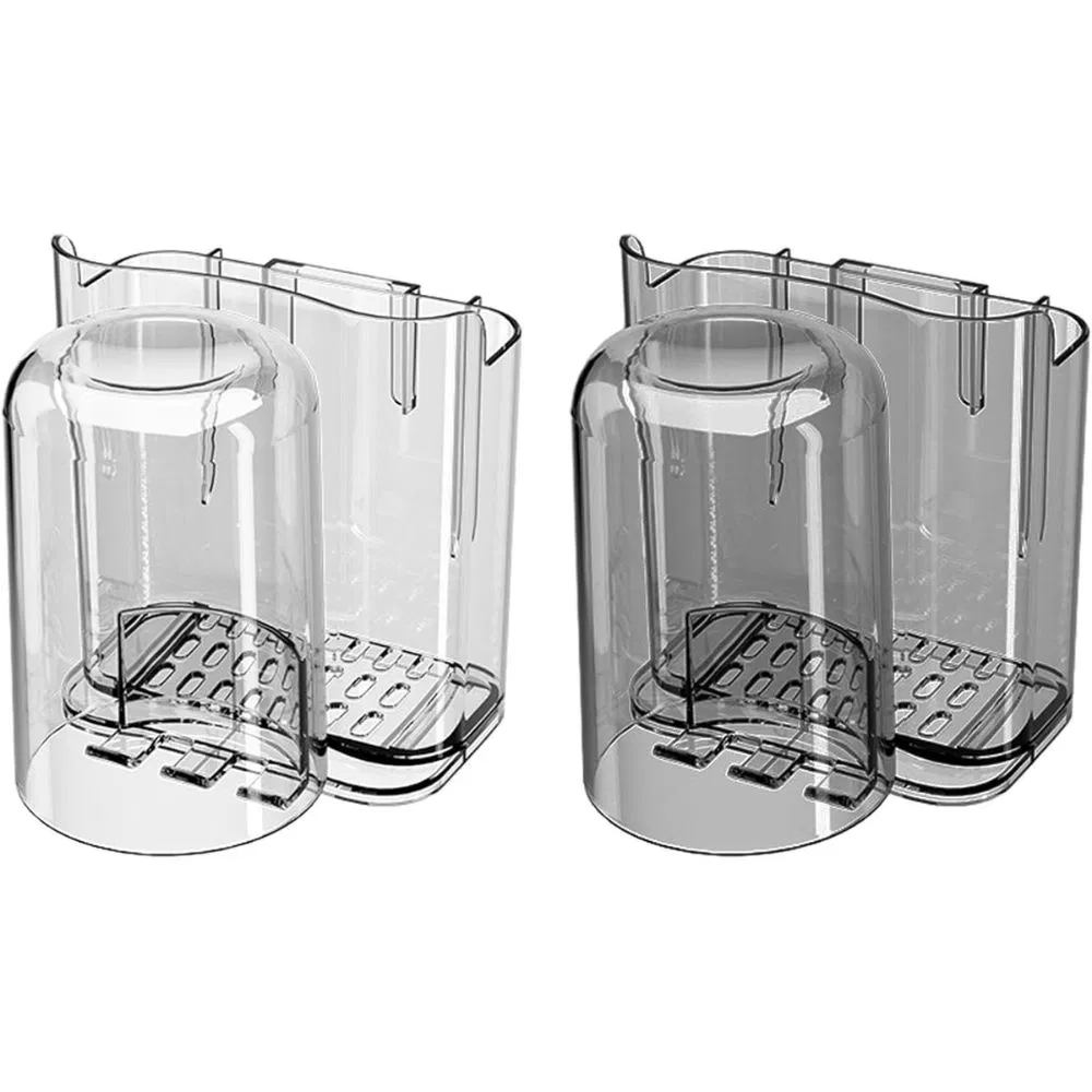 Transparent Toothbrush Cup Holder Wall Mounted Wbb27508