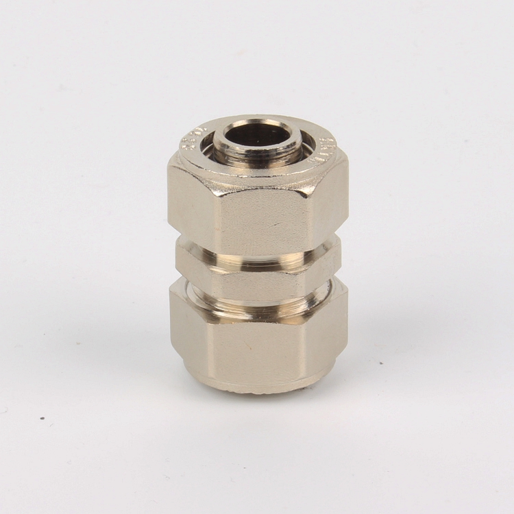 Multilayer Pex Compression Brass Fittings Straight Couplings