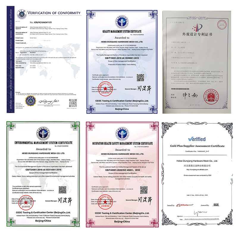 Galvanized and PVC Coated Gabion Basket Walls Fence Cage Gabion Box Prices Philippine 3.05mm 80*100mm Price Gabion for Stone Cage Retaining Wall