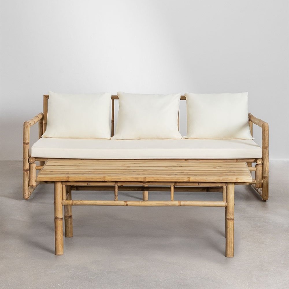 Мебель бамбуковая диван кресло столик комплект премиум