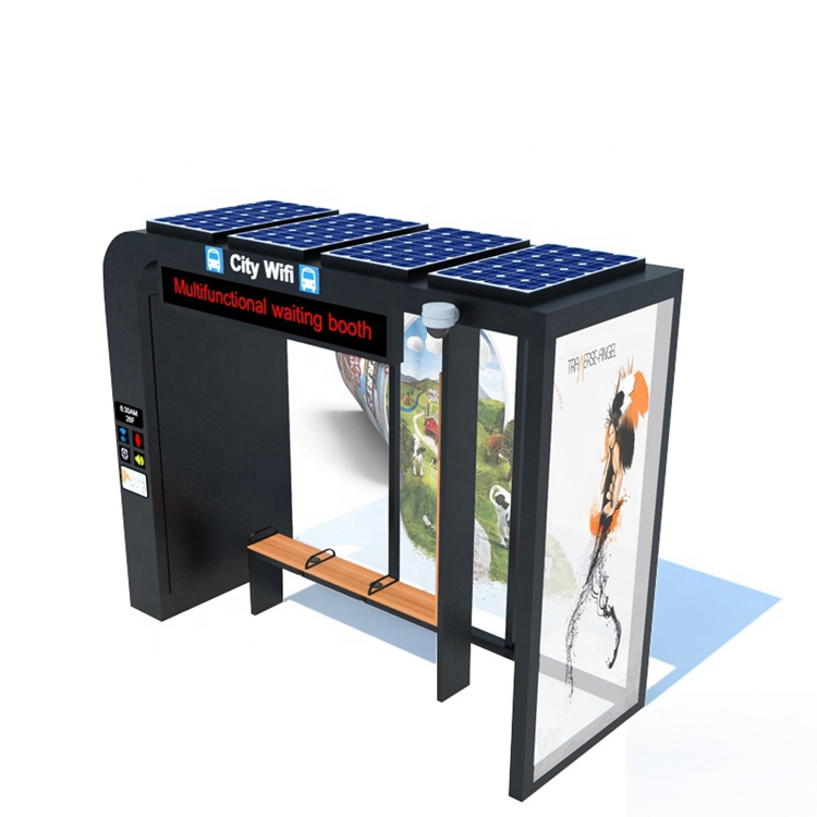 Urban Street Aluminum Bus Shelter Station Customization