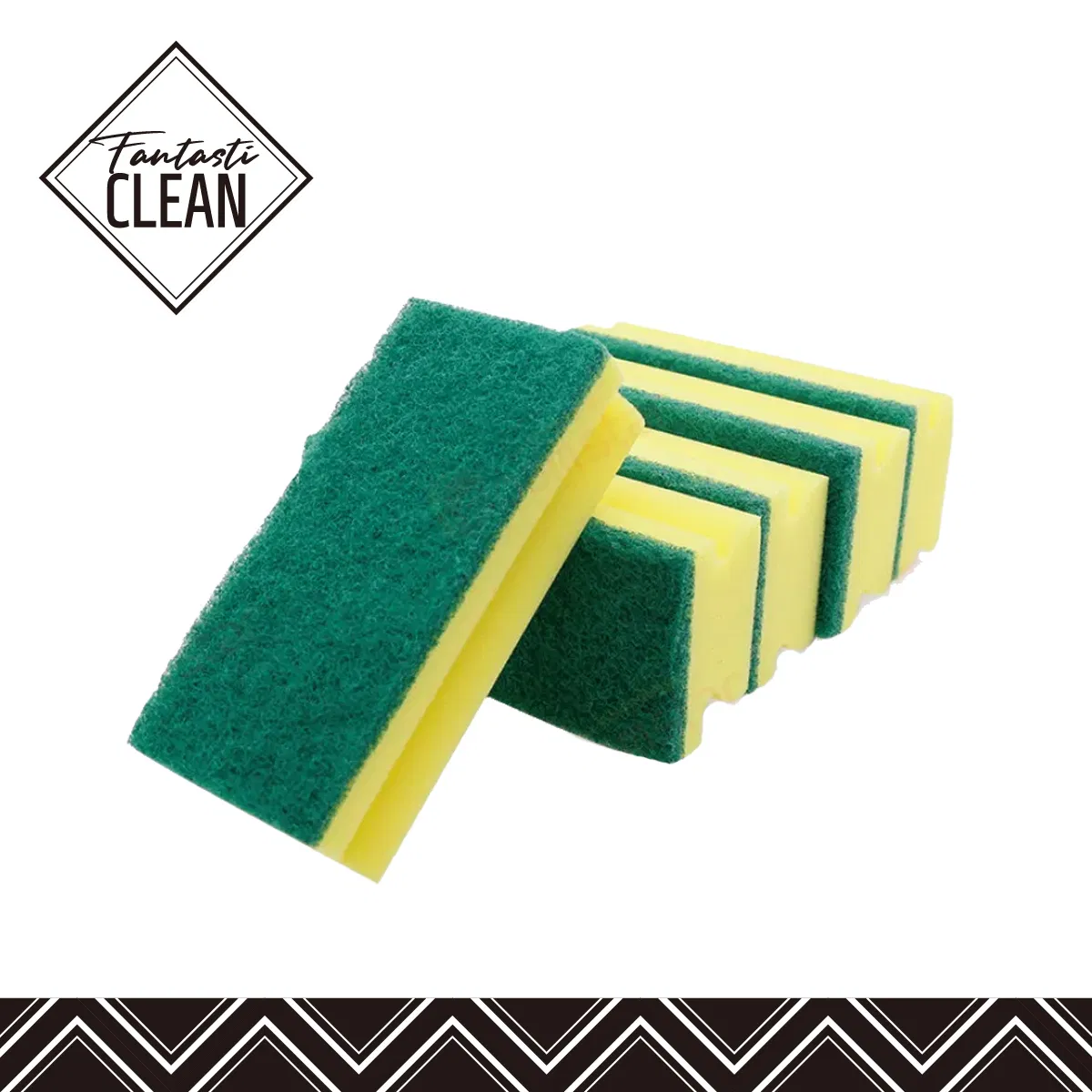 Fantasticlean High Density HD Grip Sponges Eco Friendly Household Kitchen Metallic Cleaning Sponge