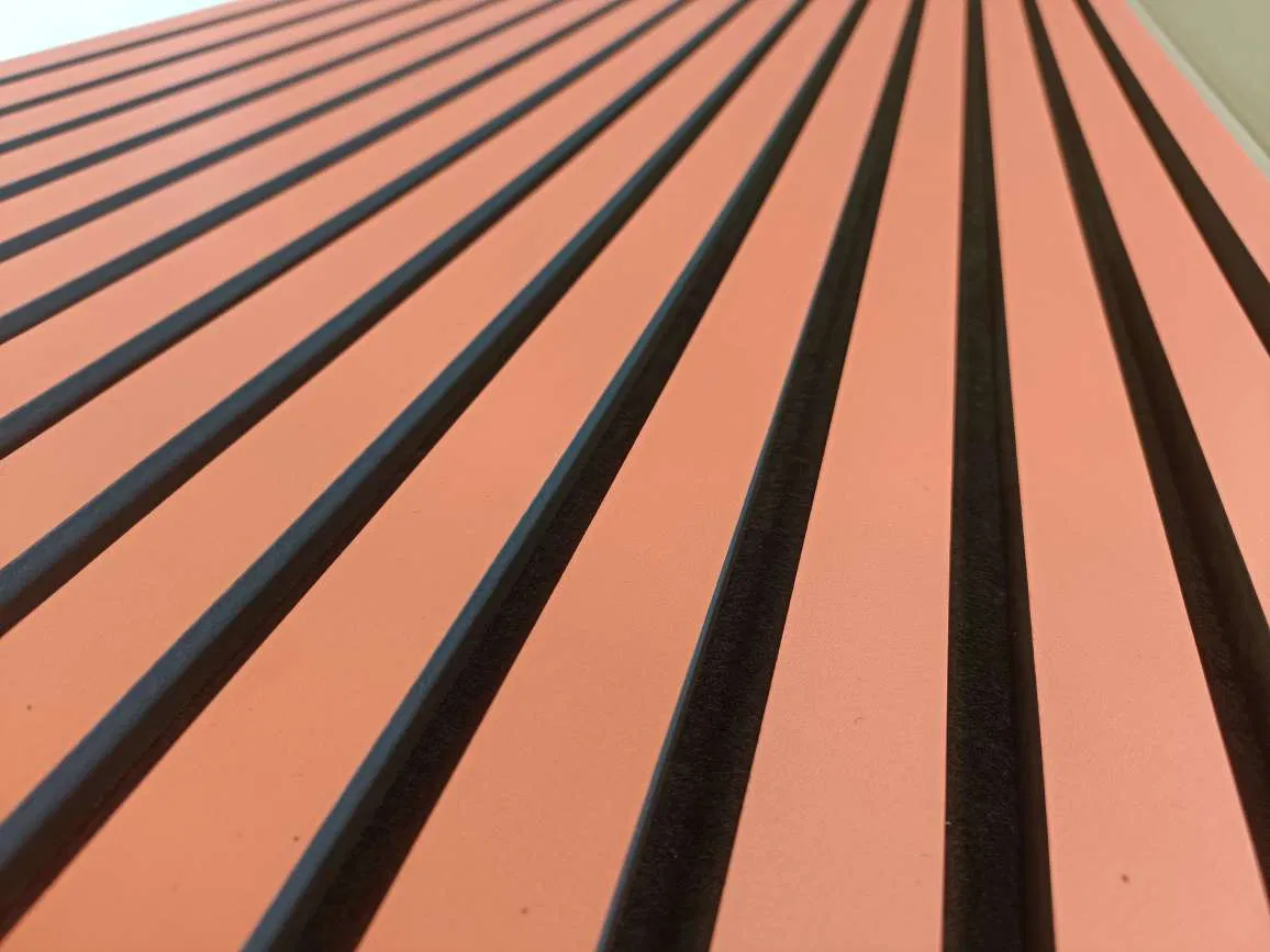 Office Studio Wooden Slatted Sound Absorbing Proofing Boards Ceiling Pet Wood Slat Wall Soundproof Acoustic Panels