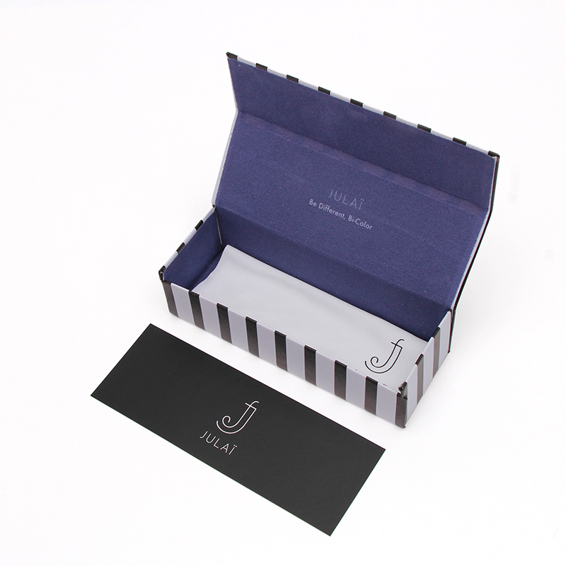 Foldable Sunglasses Case Hard Rectangle Leather Box with Magnetic Closure