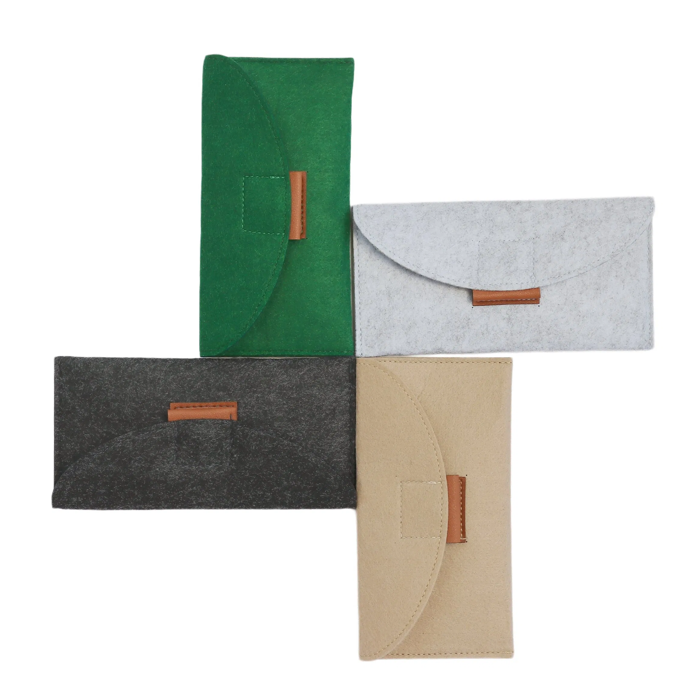 The New Listing Cheap Lightweight Multiple Usage Portable Soft Felt Sunglasses Storage Bag Portable Eyeglass Pouch Holder