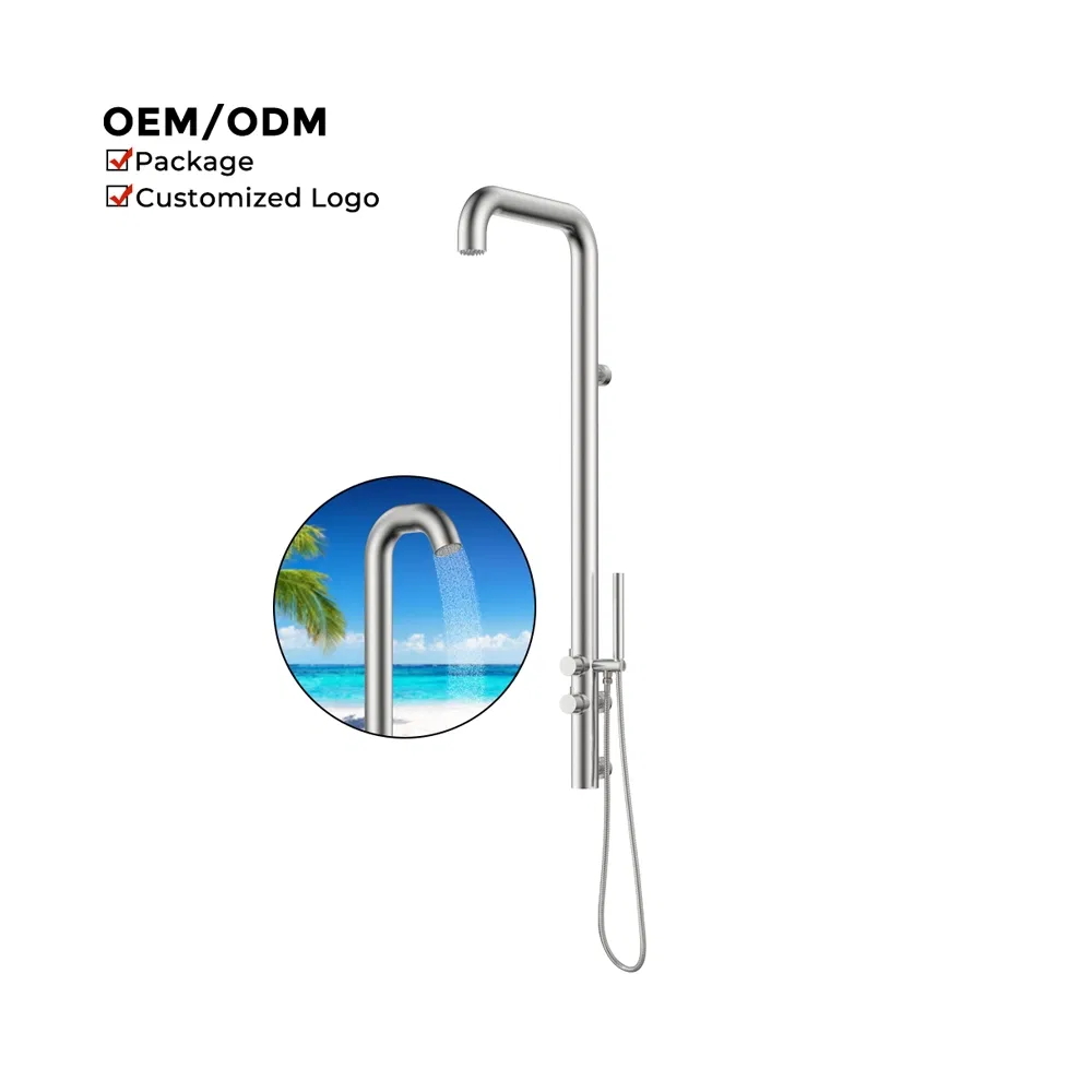 Premium Outdoor Stainless Steel Rainfall Shower Set for Pools