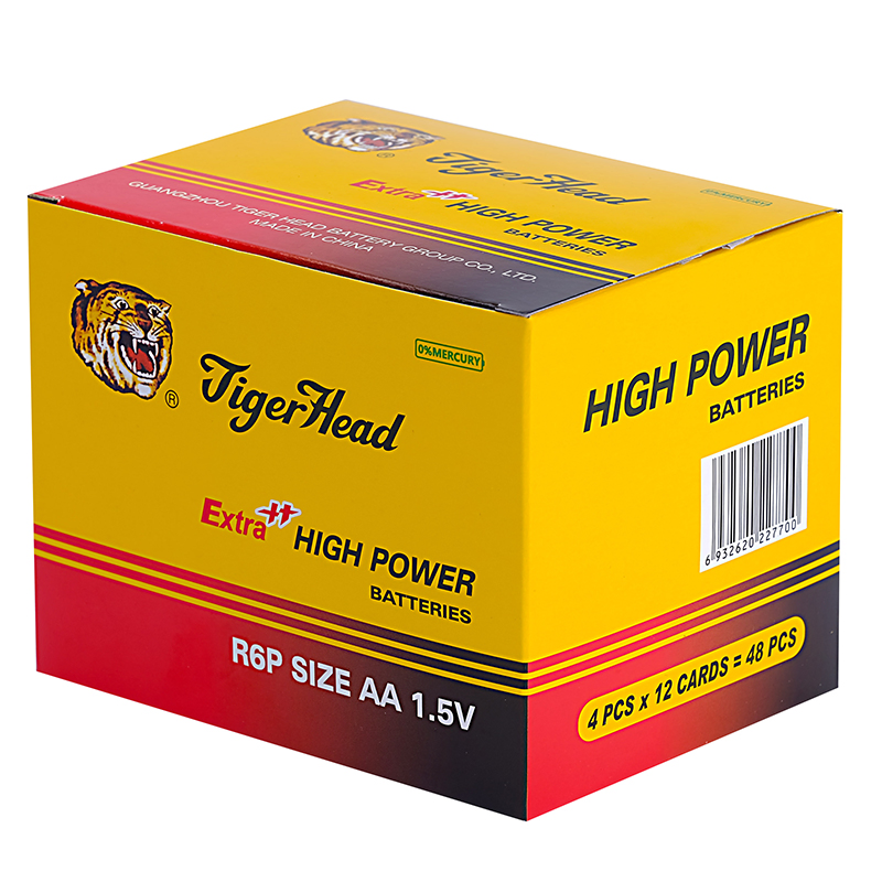 Батарейка 9V Tiger Head 6F22, угольно-цинковая