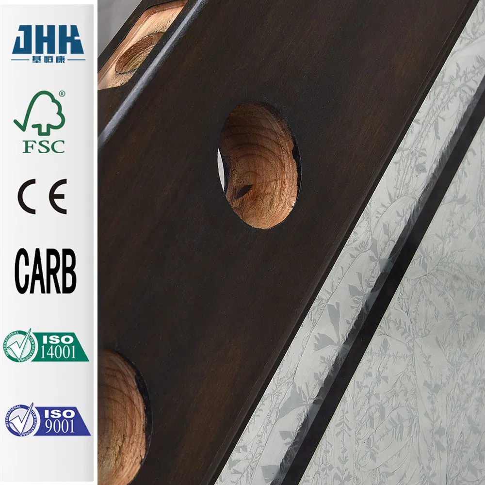 Jhk White Bethroom Interior Wooden French Glass Door