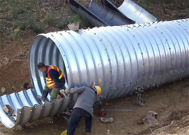 Q195/Q235/Q345 Material 200*55 Wave Drainage Culvert Pipe