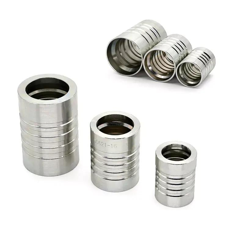 High-Quality Carbon Steel Hydraulic R4 Hose Ferrule Galvanized 00400