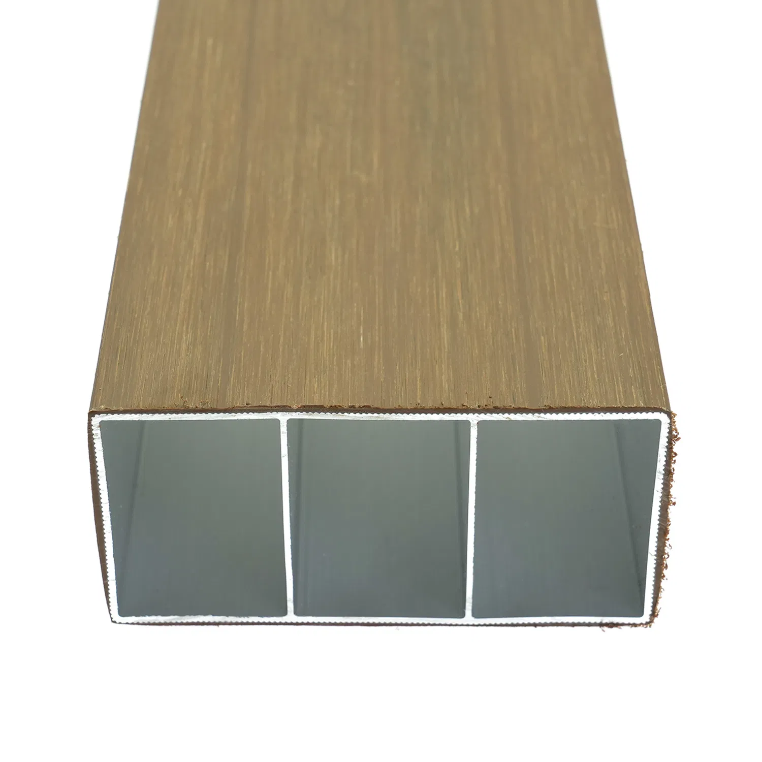 Outdoor Modern Waterproof Aluminum WPC Composite Co-Extrusion Tube Premium Quality Decking Boards Wood Grain for Garden Flooring