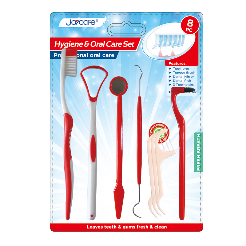 Wholesale Label Printing Orthodontic Toothbrush/Tongue Cleaner/Mouth Mirror/Dental Probe Oral Kit