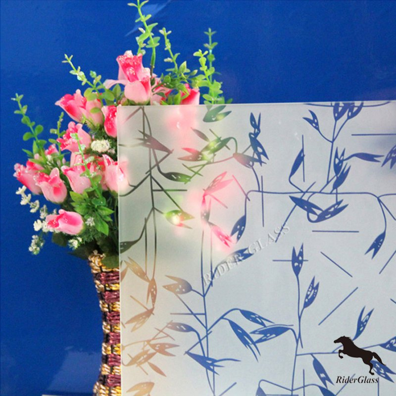 3mm 4mm 5mm 6mm Clear Acid Etched Glass for Decoration Frosted Glass