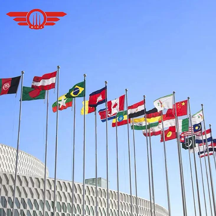 China Stainless Steel Flag Pole Motorized Flagpole Supplier Automatic Flag Pole