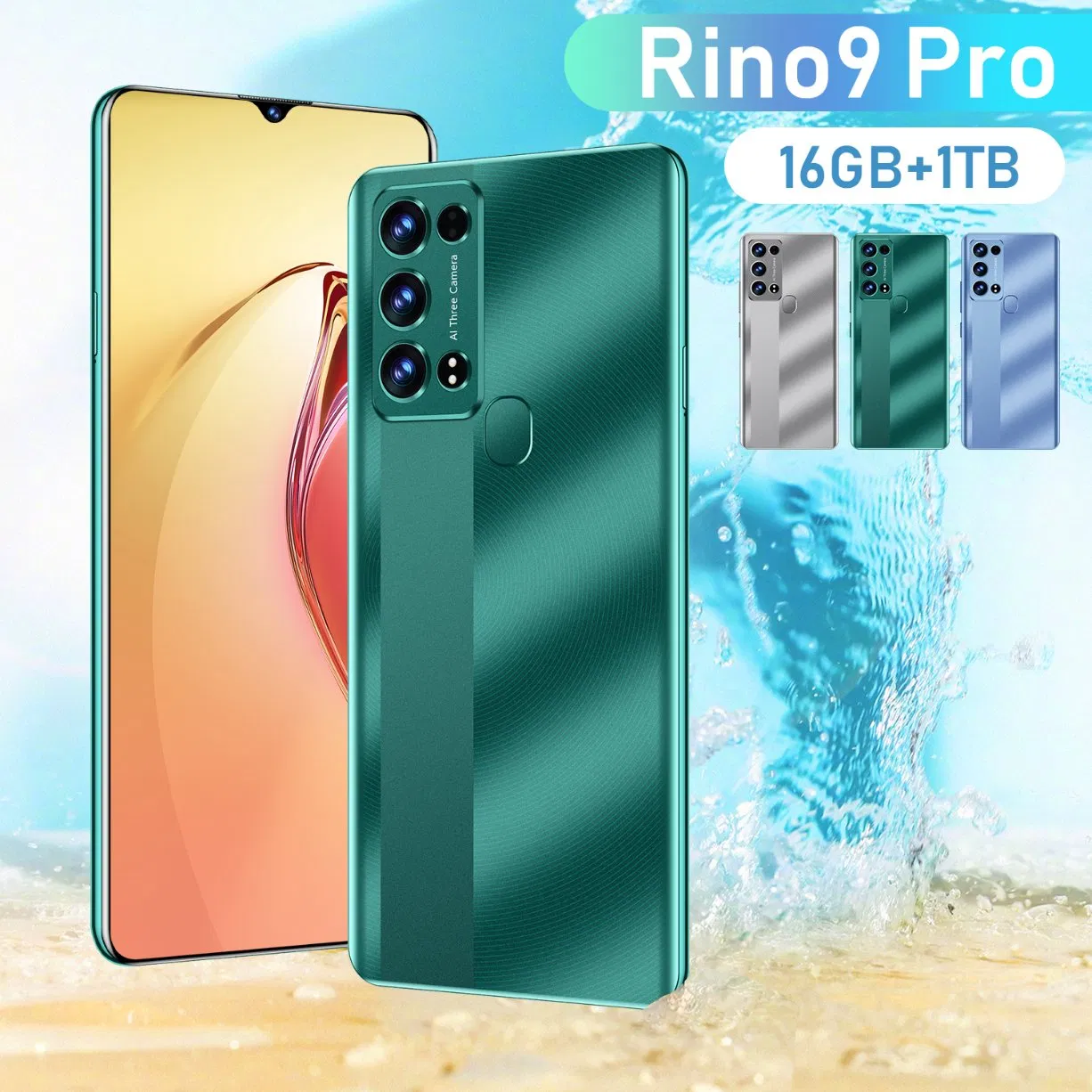 Wholesale Original Brand New Smart Mobile Phone Model Rino9 PRO 5g Smartphone 3GB+64GB 1tb 7.2", Android Smart Phone, OEM/ODM Ready in Stock