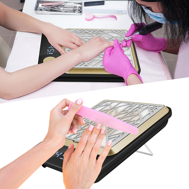 Adjustable Speed Rechargeable Nail Dust Collector for Manicure Salon