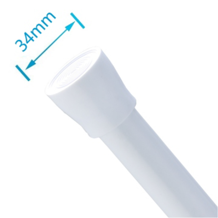 Sanipro Custom Size/Color Spring Tension Shower Curtain Rod Telescopic Adjustable Metal Extendable Windows Curtain Poles