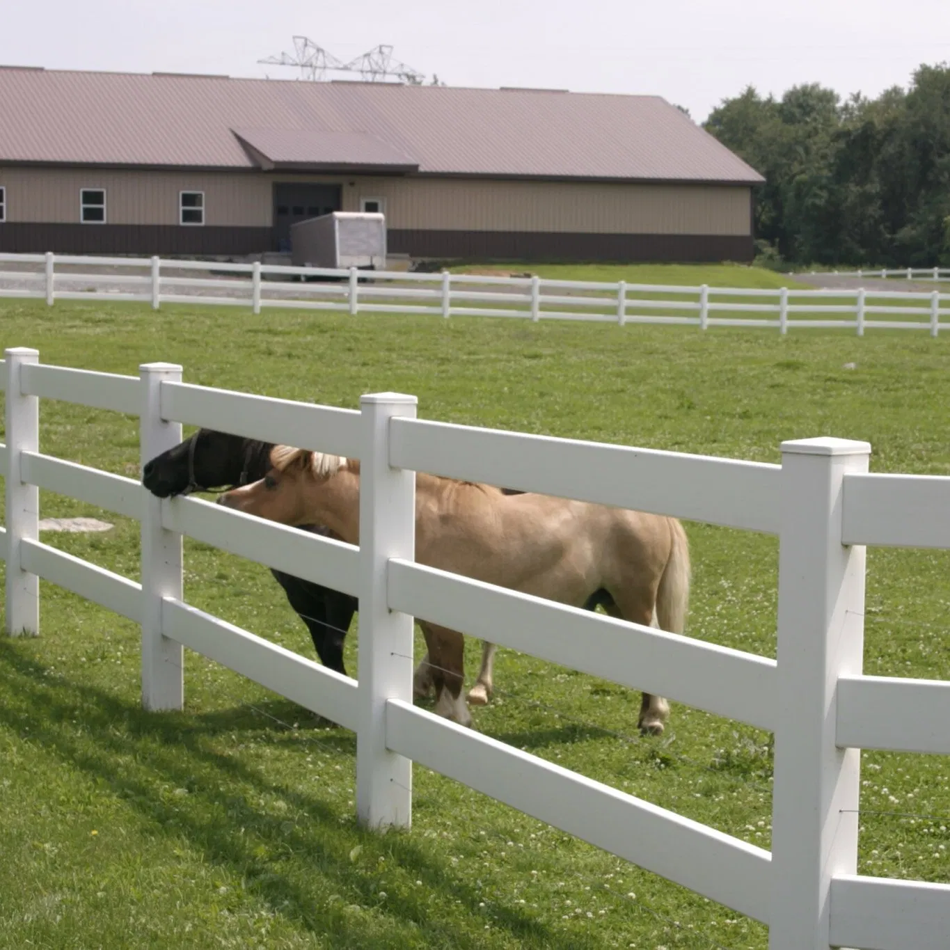 Brown PVC Horse Fence Privacy Fence Panels PVC