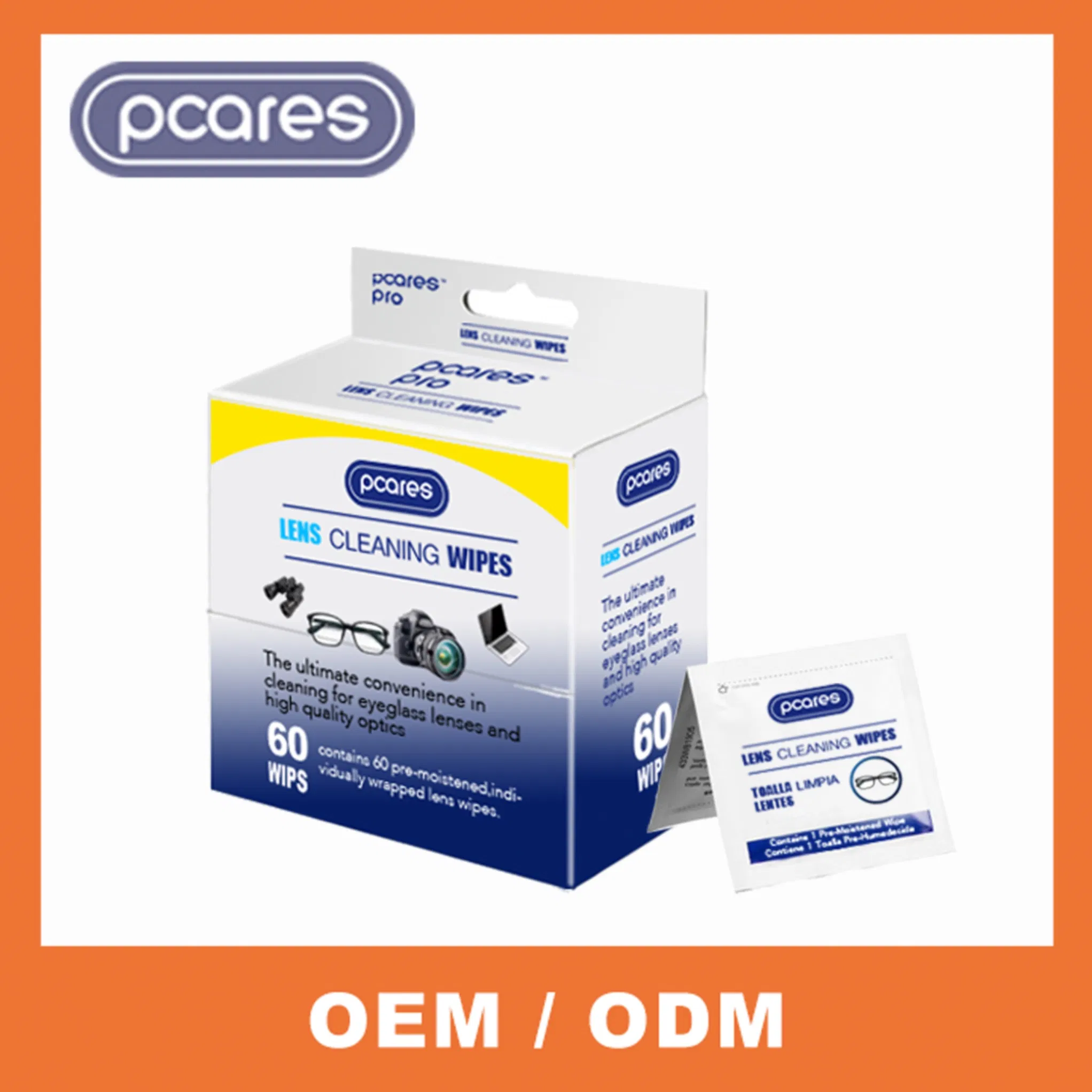 Disposable Lens Wipes Pre-Moistened Scratch-Free Eyeglasses Sunglasses Camera Lens Travel Kit
