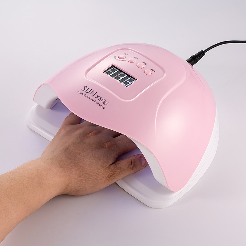 New High Power 120W High Quality Red Light Cordless LED UV Nail Lamp with Unique Design for Salon