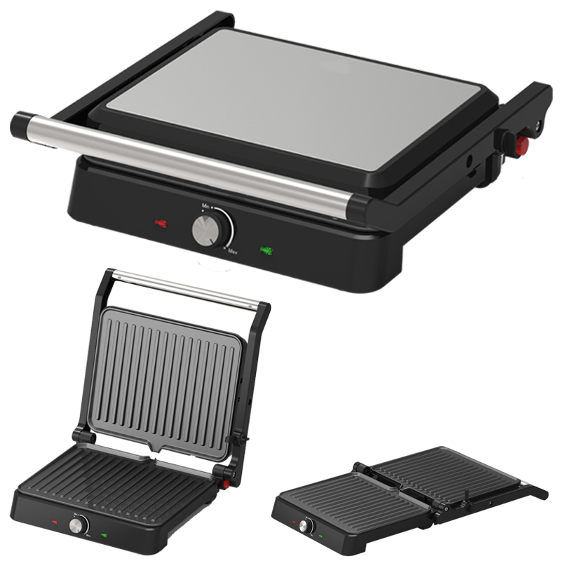 Compact Electric Contact Grill with LED Indicator & Heat-Resistant Handle for Safe Kitchen Use