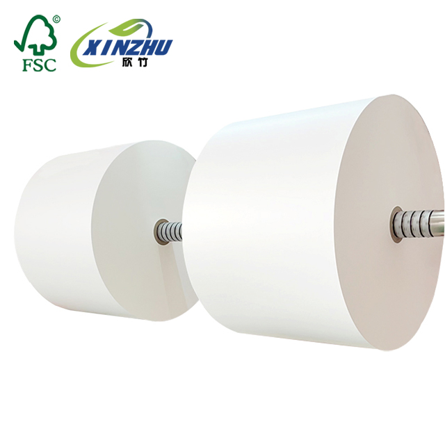 China Wholesale 95# Synthetic Paper Self-Adhesive Label Sticker Glassine Paper Big Roll Raw Material
