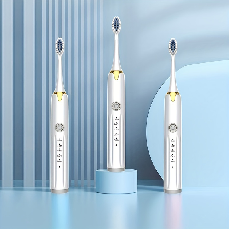 Upgrade to a 5-Speed Rechargeable Electric Toothbrush with 7 Brush Heads