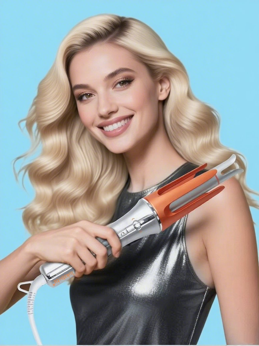 Sheglamm Automatic Curling Iron 1 1/4 Inch with 3 Temperatures Fast Heating, 2-Way Rotation, Anti-Scald, Anti-Tangle Rotating,