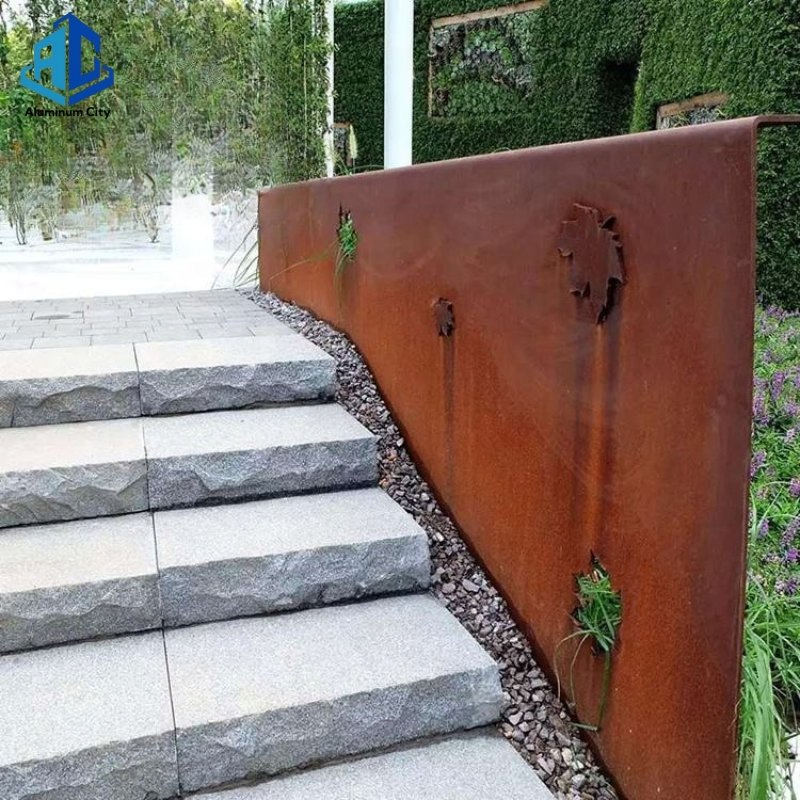 Traditional Design Laser Cut Corten Steel Art Screen for Outdoor Garden & Landscape (Customized Panel)