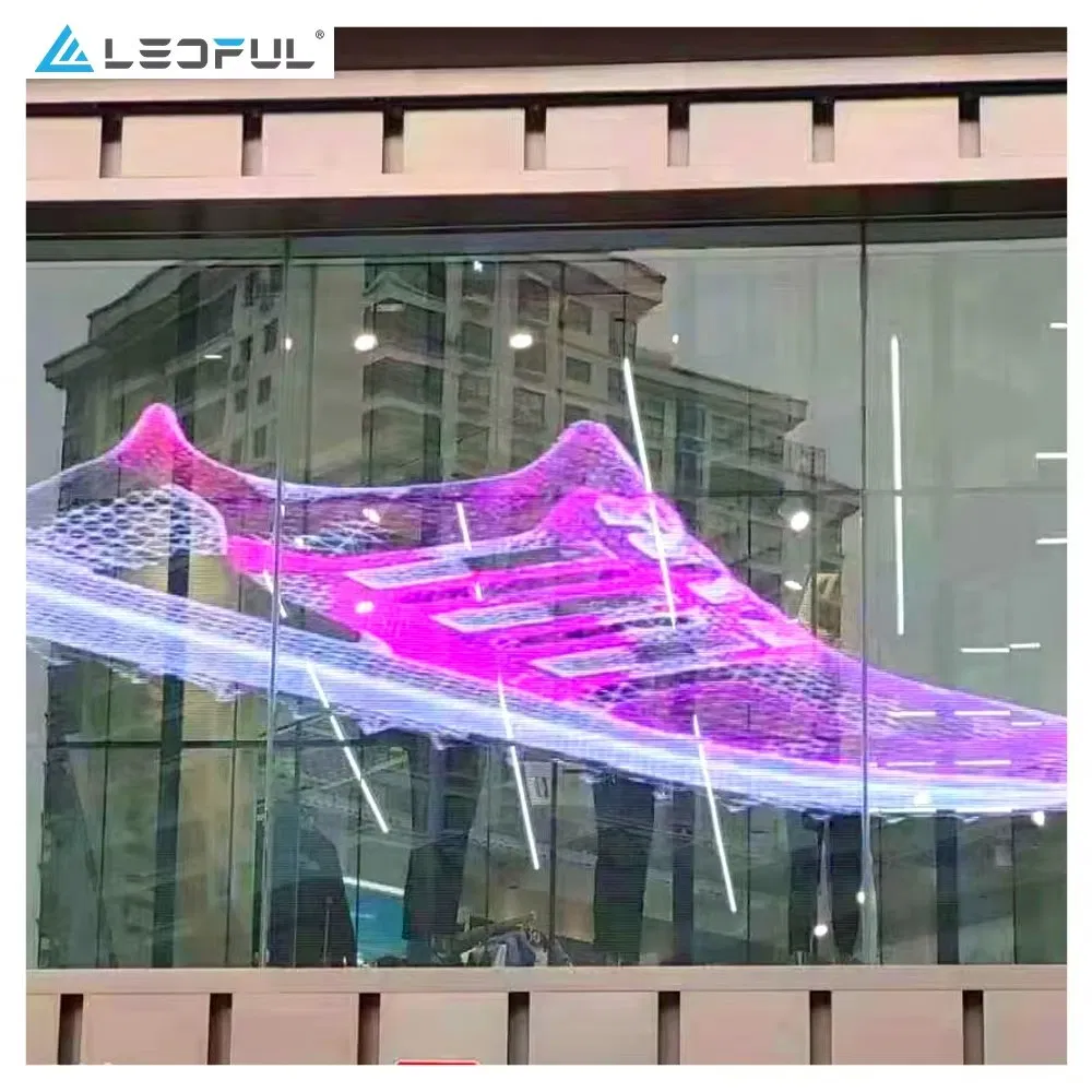 High Transparent Hologram LED Screen Display Pantalla LED Transparente Video Wall Panel for Glass Windows