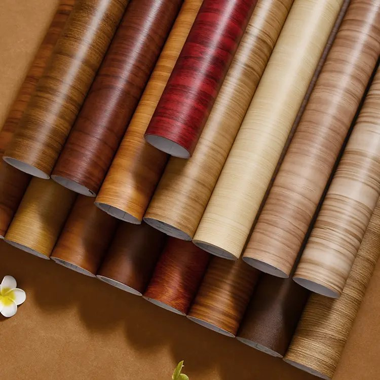 Factory Direct PVC Plastic Decorative Films Wood Grain Marble Design Matte Finish Interior Door Furniture Wall Panel Decking