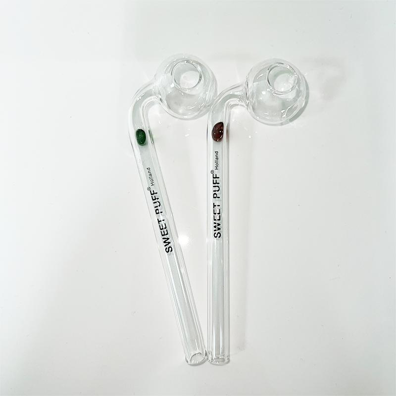 Hbking Clear Designs Glass Smoking Pipe Cheap Wholesale Sweet Puff Oil Burners