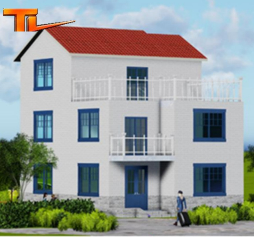 Customized The Prefabaricated Light Steel Structure Villa Building