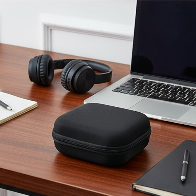 Чехол для наушников EVA черный, влагозащищенный