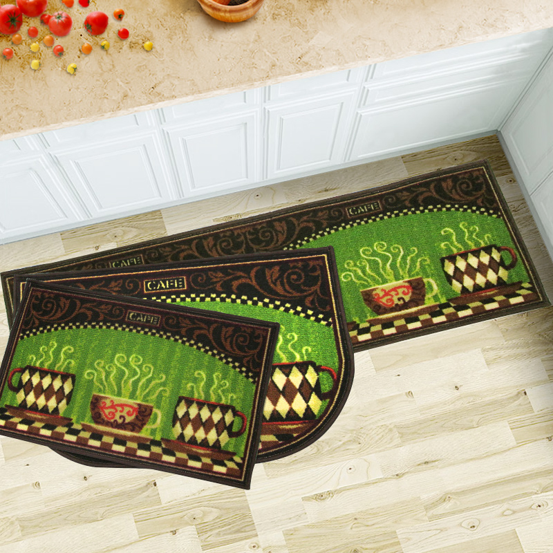 Custom Non-Slip PVC Carpet Long Floor Mat Set Waterproof Rubber Bathroom Kitchen Mat