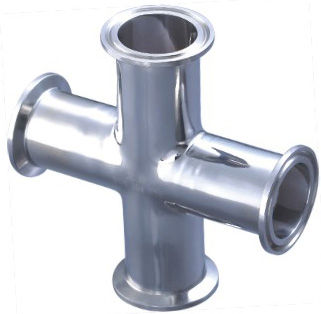 ANSI316 1.5" Sanitary Steel Pipe Connector Stainless Steel Sanitary Pipe Fitting Clamp Cross