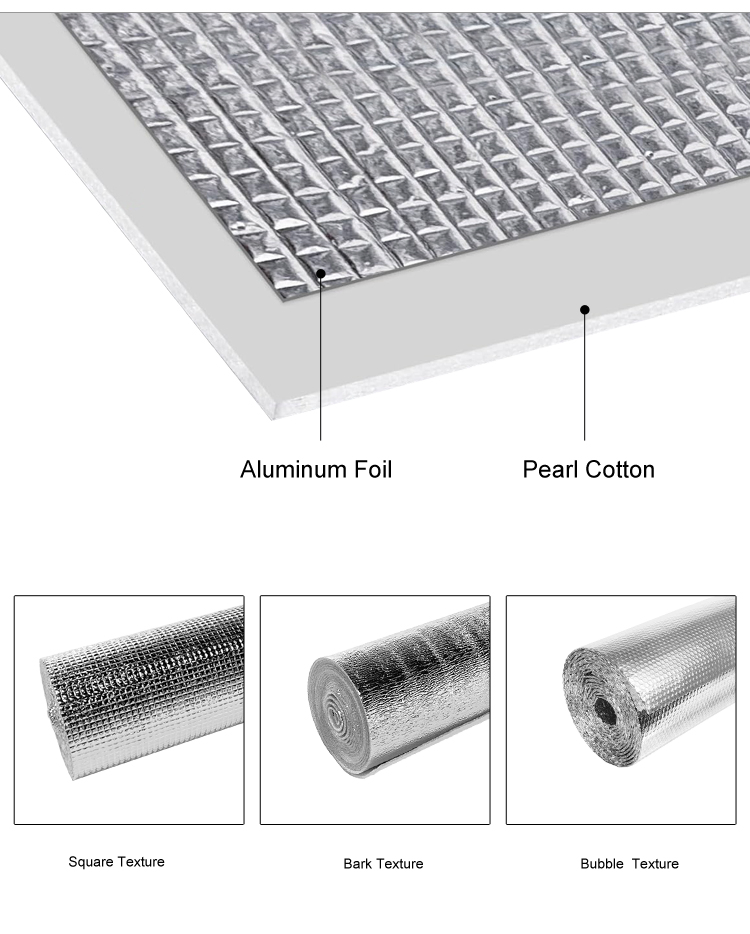 Single Side Foil Reflective Insulation Foam Core Radiant Barrier Thermal Foil Insulation for Ceilings, Walls, Steel Buildings, Roofing Ect