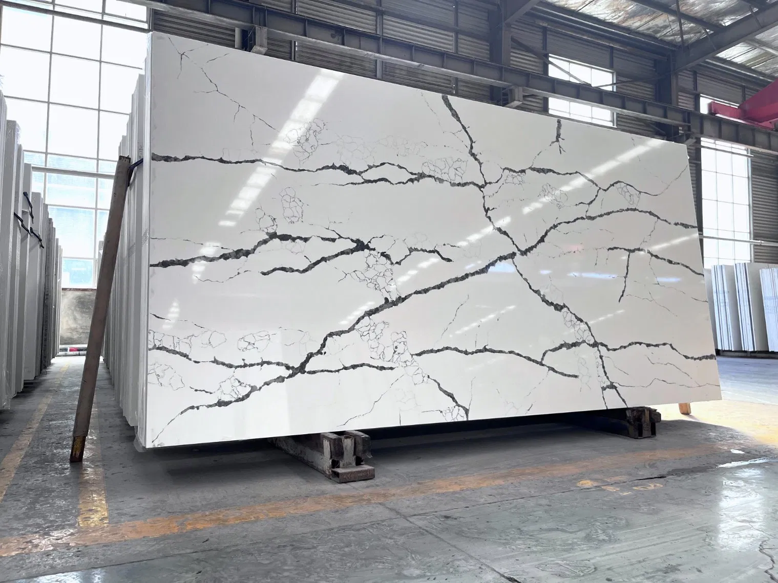 White Marble China Factory Artificial Quartz Stone Slabs Terrazzo Granite