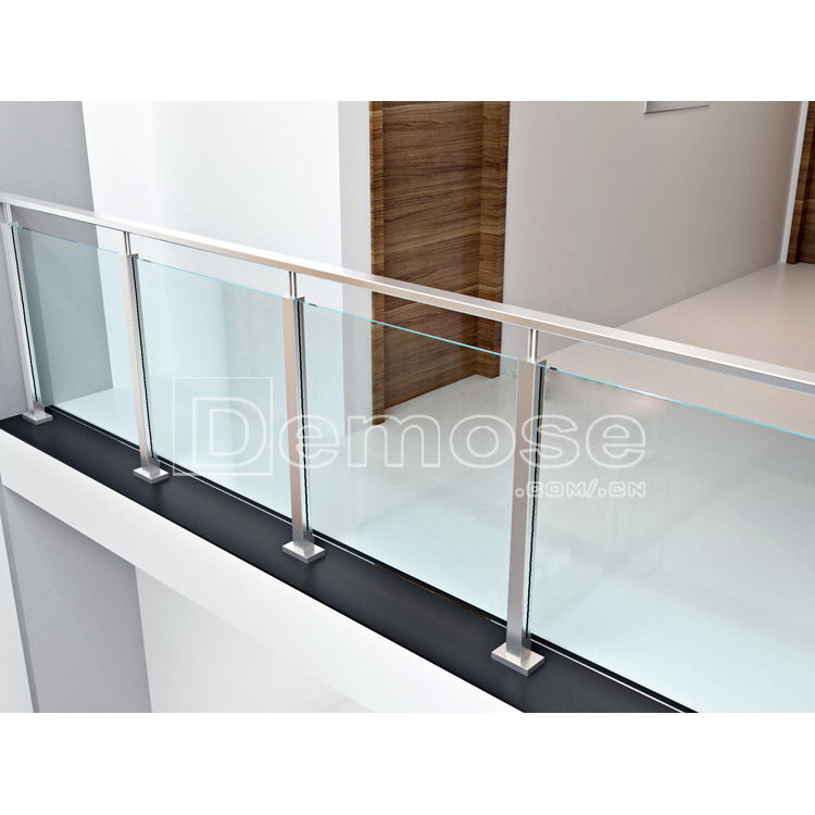 Outdoor Stainless Steel Railing with Square Pillar Acrylic Stair Banister for Apartment Use (DMS-B21328)