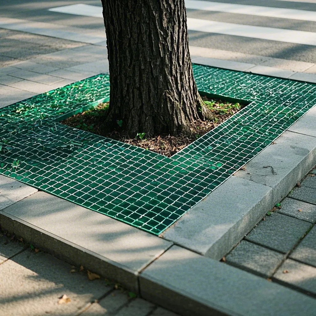 Textured Non-Slip Surface Heavy Traffic Area Fiberglass Grille