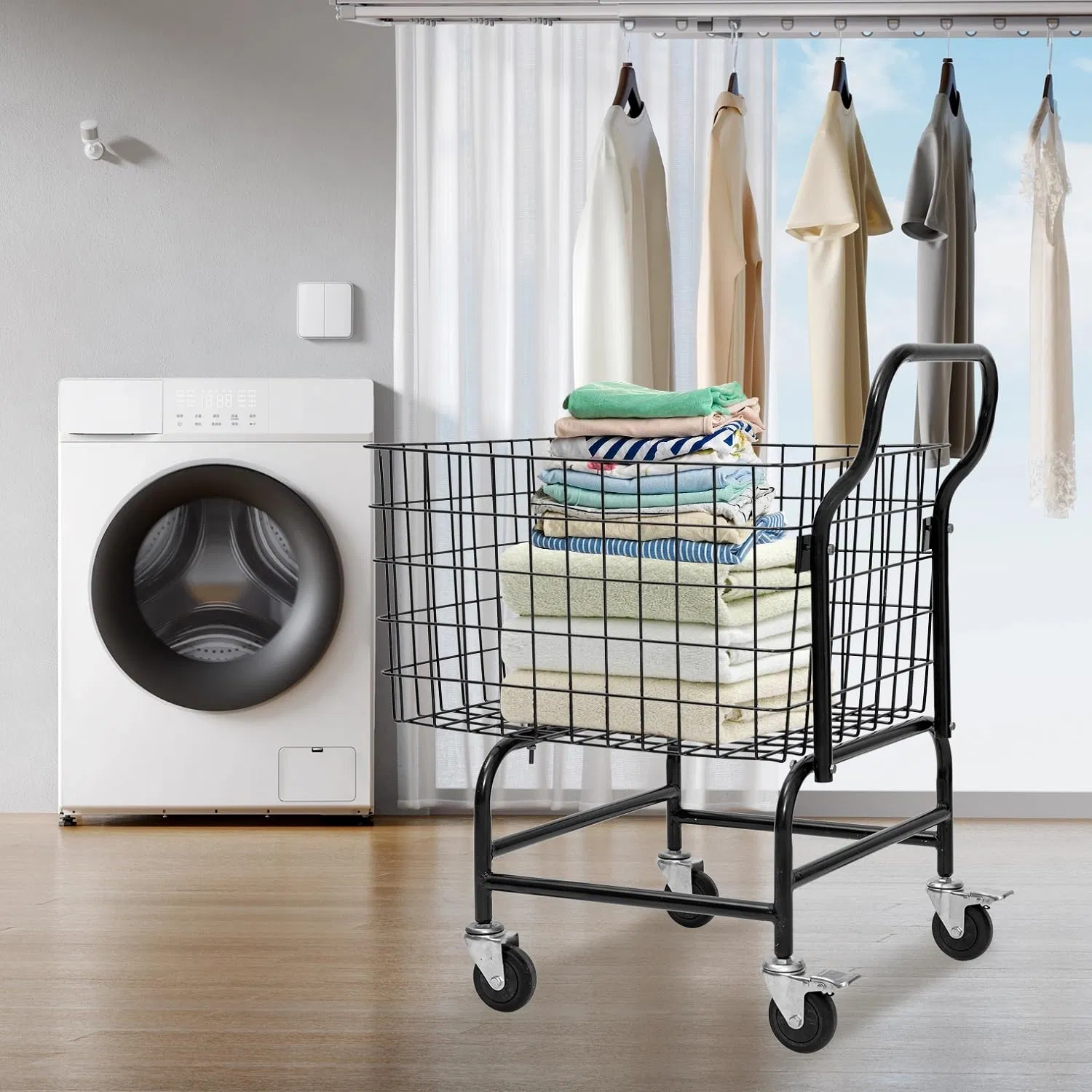 Laundry Cart Can Be Used for Shopping, Laundry Carts with Wheels